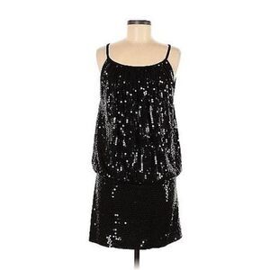 Marc Bouwer Black Sequin Dress Size 8